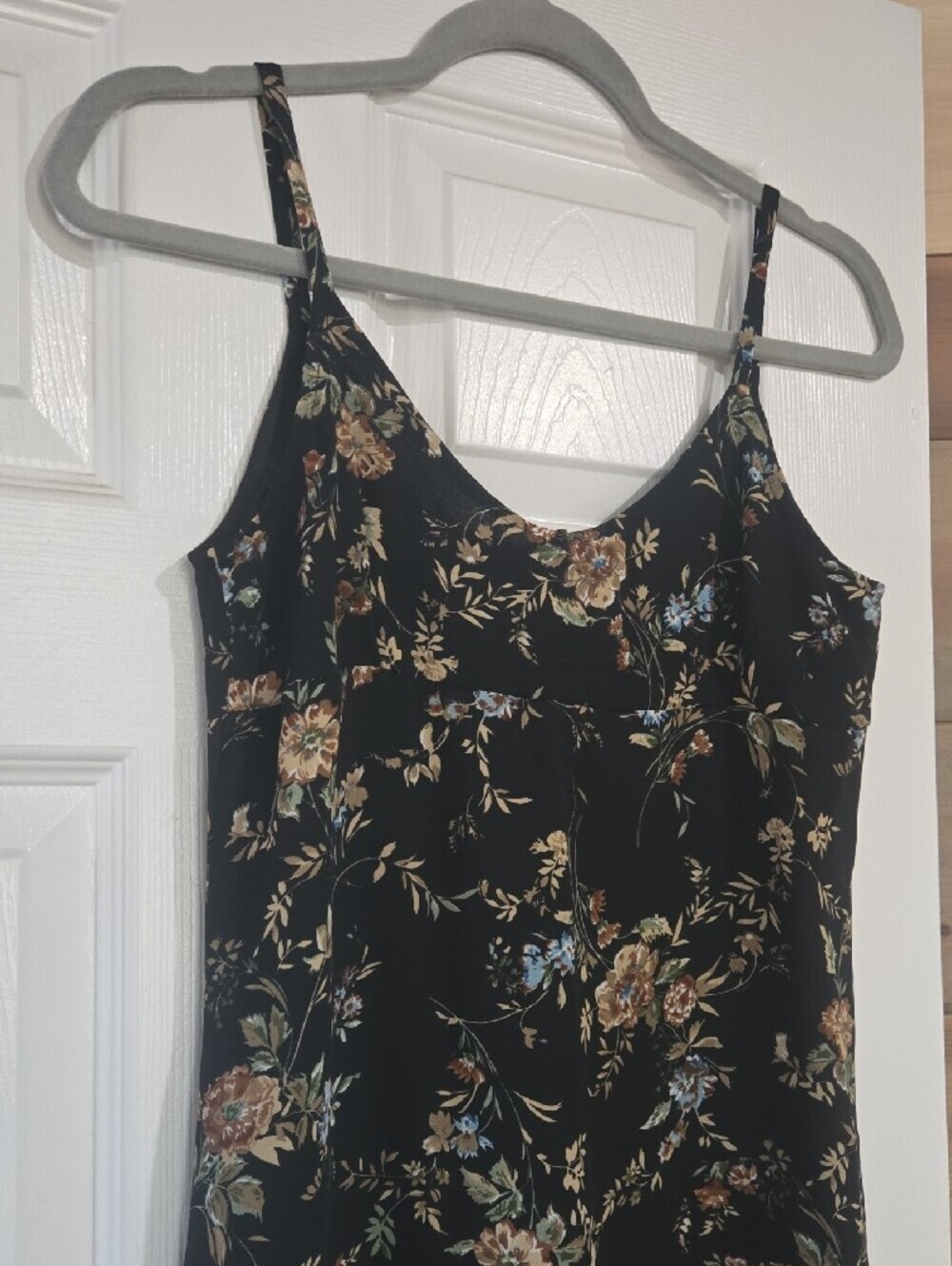 Un Deux Trois Black Floral Madi Slip Dress Size Small - Picture 2 of 8